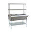 Thumbnail image #1 for Eagle Group 48 Inch Electric Hot Food Table, 3-Well Open Base with Double-Tier Flex-Master Overshelves