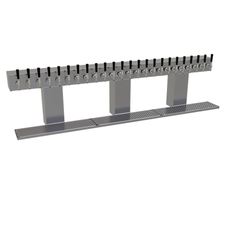 Product image #1 for Glastender Triple-Column Bridge Draft Dispensing Tower, 24 Faucet, Glycol-Cooled, Countertop, Stainless Steel Finish