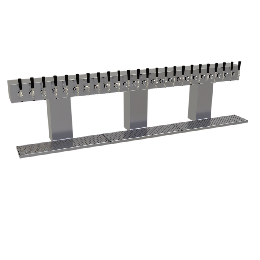 Product image #1 for Glastender Triple-Column Bridge Draft Dispensing Tower, 24 Faucet, Glycol-Cooled, Countertop, Stainless Steel Finish