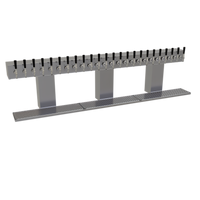 Glastender Triple-Column Bridge Draft Dispensing Tower, 24 Faucet, Glycol-Cooled, Countertop, Stainless Steel Finish