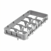 Thumbnail image #2 for Cambro Camrack Full Drop Half-Size Dish & Glass Rack Extender, 10 Compartments, Soft Gray