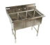 Thumbnail image #1 for Klinger's Trading Economy 41-Inch Three-Compartment Stainless Steel Sink Without Drainboards