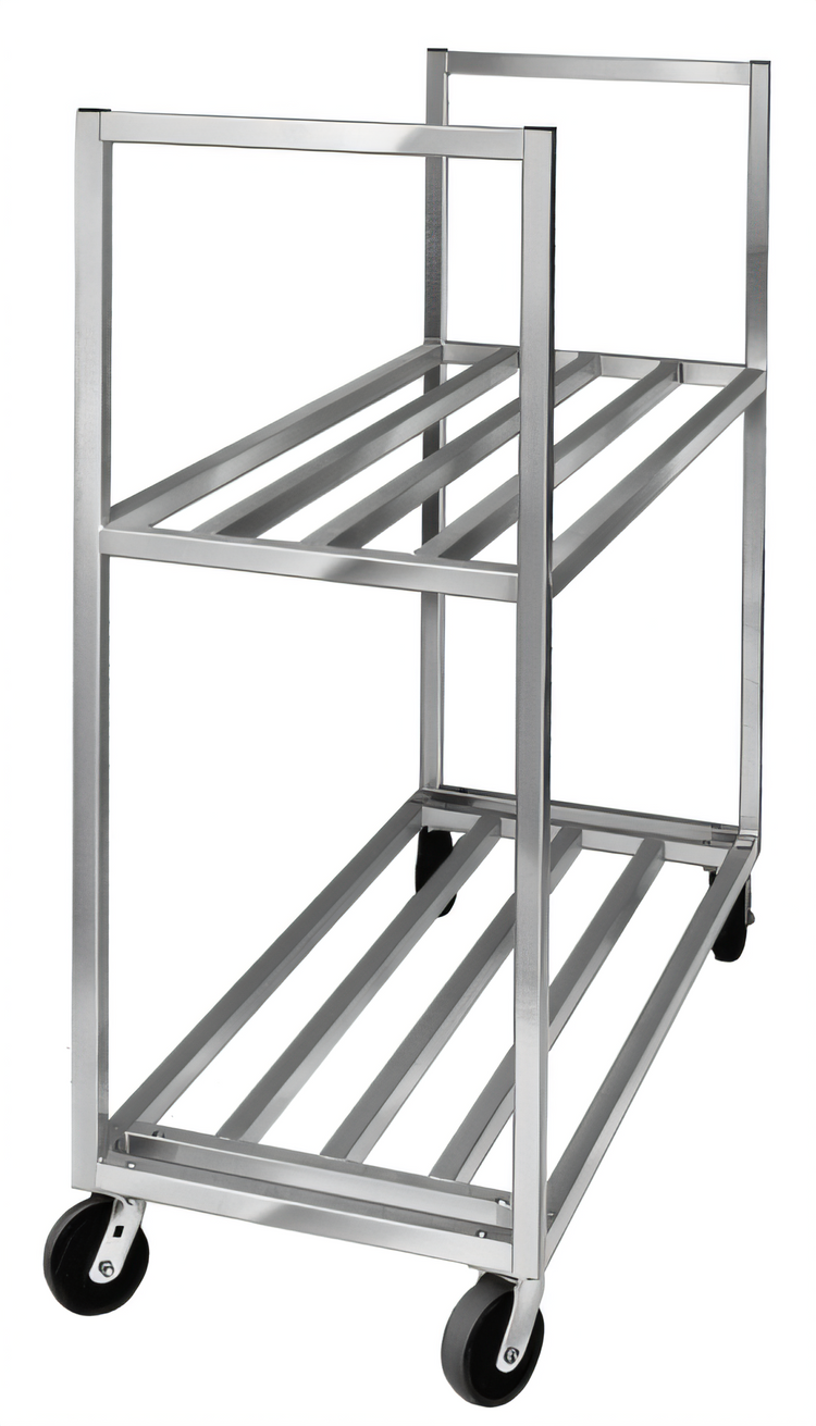 Product image #2 for Aluminum Banquet Utility Cart / Cooler Box Transport Truck with 2 Shelves