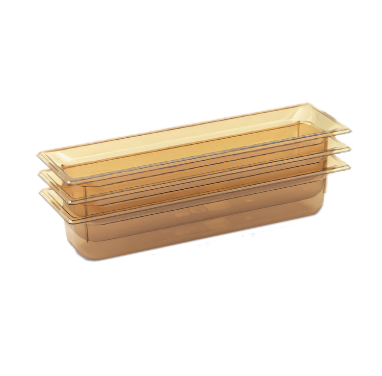 Product image #1 for Vollrath Super Pan® 2/4 GN High-Temp Amber Resin Food Pan, 2-1/2 Inch Deep
