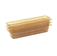 Vollrath Super Pan® 2/4 GN High-Temp Amber Resin Food Pan, 2-1/2 Inch Deep