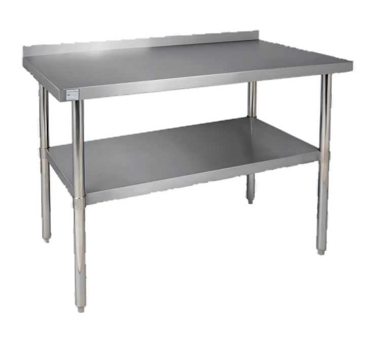 Product image #1 for Heavy Duty Stainless Steel Work Table with 2 Inch Backsplash and Adjustable Undershelf, 36 x 30 x 38 Inches