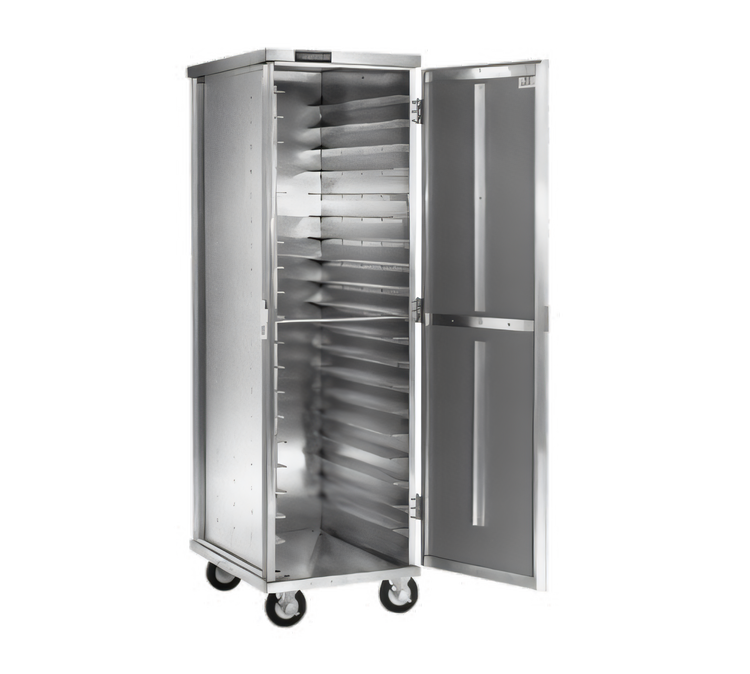 Product image #1 for Cres Cor Full-Height Mobile Enclosed Aluminum Pan Rack Cabinet, Single-Wall, Non-Insulated, 20 Full-Size Pan Capacity