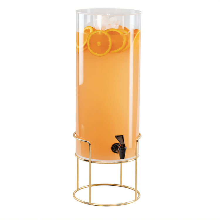 Product image #1 for Cal-Mil Mid-Century 3 Gallon Round Beverage Dispenser with Infusion Chamber and Drip Tray