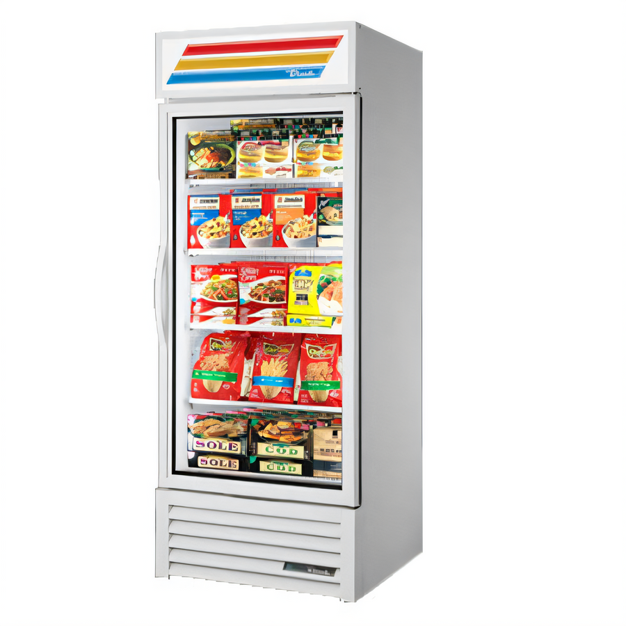 Product image #1 for True 30-Inch One-Section Glass Door Freezer Merchandiser with Hinged Door