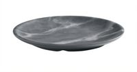 6-Inch Round Coupe Melamine Plate, Matte Gray Marble