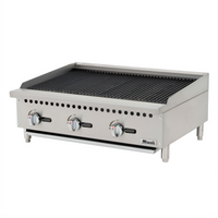 Migali Competitor Series 36-Inch Countertop Natural Gas Radiant Charbroiler, 3-Burner