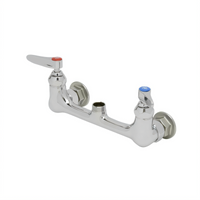 T&S Brass B-0230-LN Wall-Mount Sink Mixing Faucet, 8-Inch Adjustable Centers, Less Nozzle