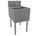 Thumbnail image #1 for Glastender Stainless Steel Underbar Wet Waste Sink Unit with Deck-Mount Gooseneck Faucet, 18 x 24 Inches