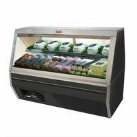 Howard-McCray 35 Series Double Duty Full-Service Remote Deli Meat & Cheese Service Case, 143 Inch, Straight Glass, LED