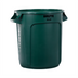 Thumbnail image #1 for Rubbermaid BRUTE 10 Gallon Round Vented Trash Container, Dark Green