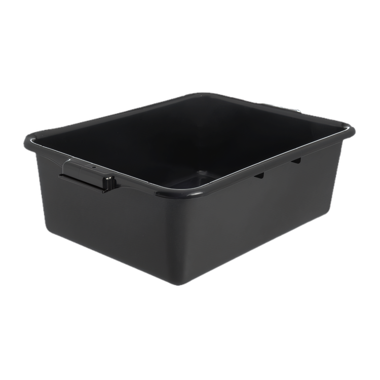 Product image #1 for Comfort Curve Black High-Density Polyethylene Stackable Tote Box, 20 x 15 x 7 Inches