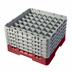 Thumbnail image #2 for Cambro Camrack® Full Size 49-Compartment Glass Rack with 5 Soft Gray Extenders, Cranberry