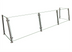 Thumbnail image #1 for Hatco Flav-R-Shield EP15-96 Full-Service Pass-Over Sneeze Guard, 96-Inch 3-Bay Tempered Glass