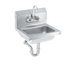 Thumbnail image #1 for Vollrath Wall-Mount 2-Hole Hand Wash Sink with Strainer, Gooseneck Faucet and P-Trap, 17 x 15 Inches