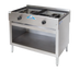 Thumbnail image #1 for Comstock-Castle T-2 Two-Burner Gas Taco Range, 37-Inch Wide, Stainless Steel Open Front Cabinet Base