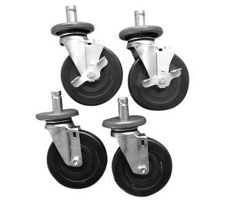 Product image #1 for Serv-Ware 5-Inch Heavy-Duty Insert Stem Caster Set of 4 for Wire Shelving