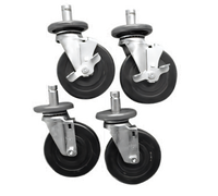 Serv-Ware 5-Inch Heavy-Duty Insert Stem Caster Set of 4 for Wire Shelving