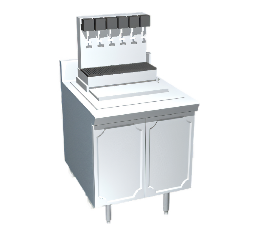 Product image #1 for La Rosa Utility Stand Beverage Dispenser Housing, Enclosed Base, 28 x 28 Inches