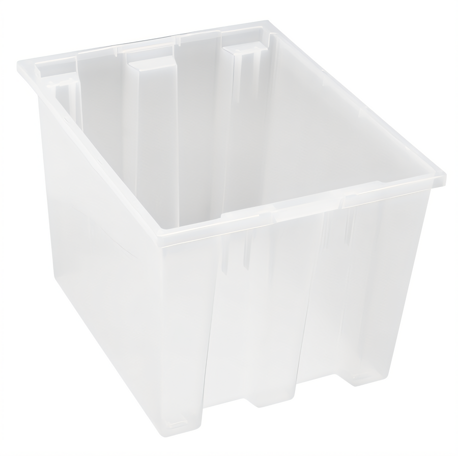 Product image #1 for Quantum Heavy-Duty Clear Stack and Nest Tote, 19-1/2 x 15-1/2 x 13 Inches, 1.70 Cu. Ft.