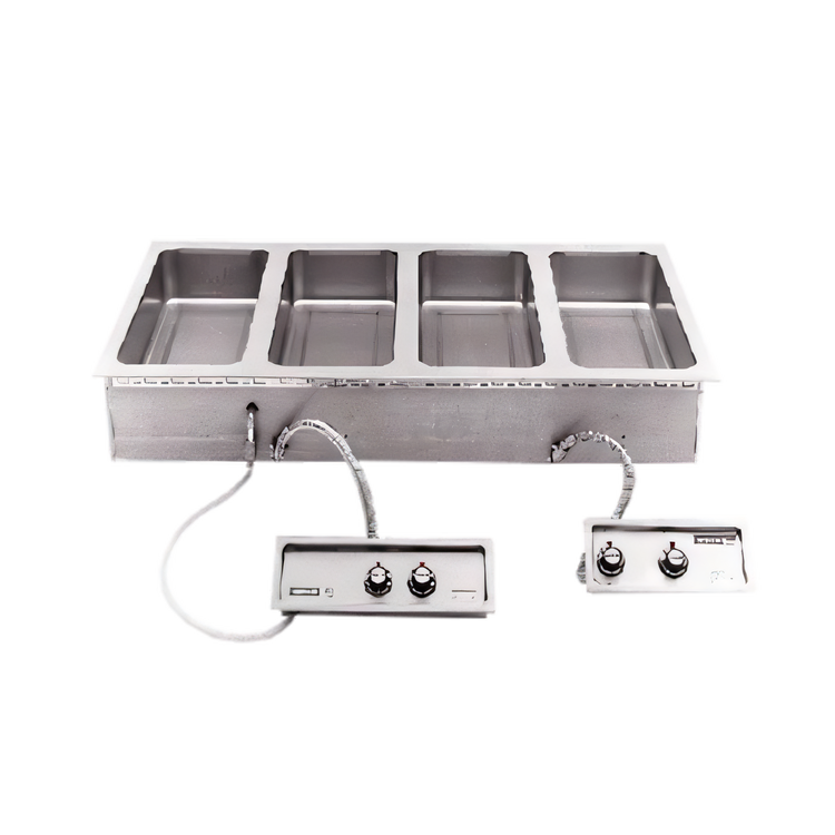 Product image #1 for Wells Top-Mount Built-In Electric Hot Well Food Warmer with Auto-Fill, 4 Full-Size Openings