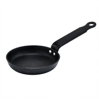 Winco 4-3/4-Inch Non-Stick Carbon Steel Blini Pan with Riveted Handle