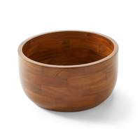 American Metalcraft Loft Collection 232 oz. Round Acacia Wood Bowl
