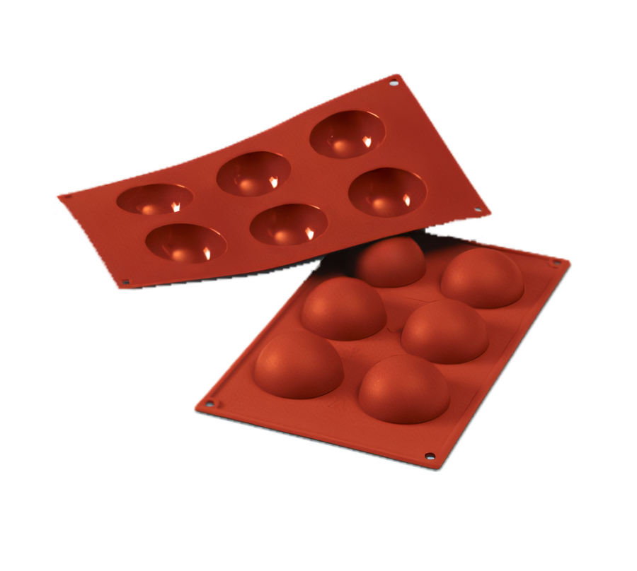Product image #1 for Silikomart 6-Cavity Half-Sphere Silicone Mold