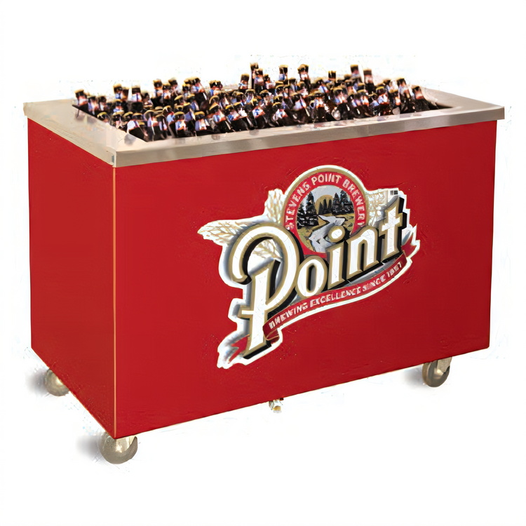 Product image #1 for Dinex Reflections 50-Inch Mobile Beverage Center with Enclosed Base and 3-Pan Capacity