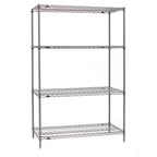Thumbnail image #1 for Metro Super Erecta SE-214874K4-S-4 Stationary Starter Wire Shelving Unit, 48"W x 21"D x 74.5"H, 4 Shelves, Gray Epoxy-Coated Finish