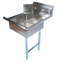 26-Inch Straight Soiled Dish Table with Right-Side Sink, Stainless Steel