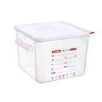 Thumbnail image #1 for CFS Brands Araven 11855 Square Food Storage Container with Airtight Lid, 12.6 Qt, Clear Polypropylene Case of 6