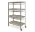 Thumbnail image #1 for Dinex 4-Shelf Multi-Purpose Aluminum Drying and Transport Rack with 1-1/2-Inch Tray Spacing