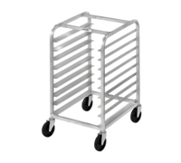 Channel Manufacturing 7-Pan Half-Height Stainless Steel End-Load Bun Pan Rack with Casters