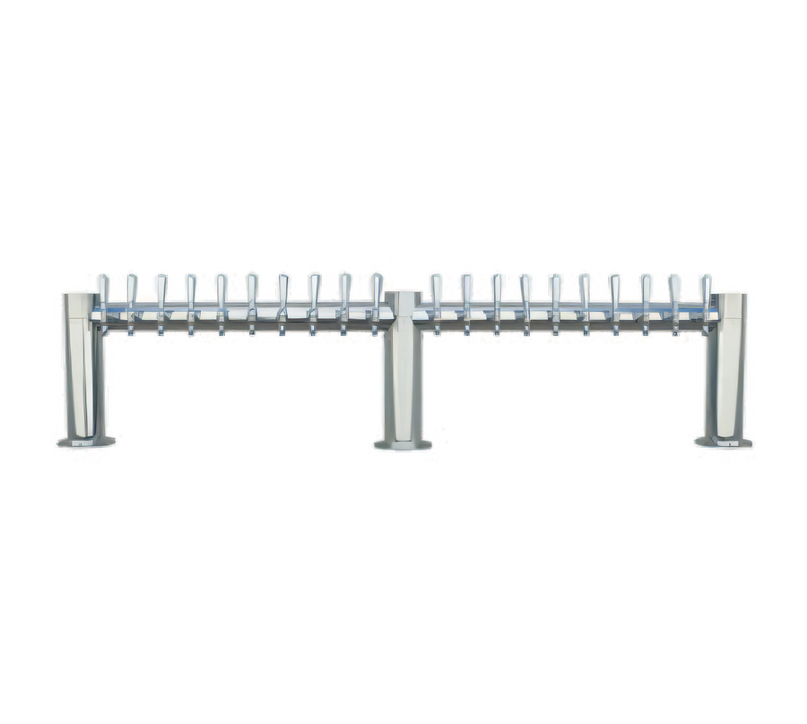 Product image #1 for Metropolis M 20-Faucet Countertop Glycol-Cooled Draft Beer Tower, Polished Stainless Steel