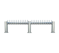 Metropolis M 20-Faucet Countertop Glycol-Cooled Draft Beer Tower, Polished Stainless Steel