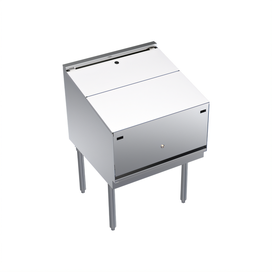 Product image #1 for Krowne Royal Series Stainless Steel Freestanding Underbar Liquor Bottle Display Unit with Removable Locking Cover, 24-Bottle Capacity, 24 x 24 Inches