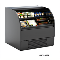 Harmony® 39 Inch Wide Low Profile Open Curved Self-Service Refrigerated Countertop Display Case
