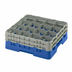 Thumbnail image #2 for Cambro Camrack Full-Size 16-Compartment Glass Rack with 2 Soft Gray Extenders, Blue