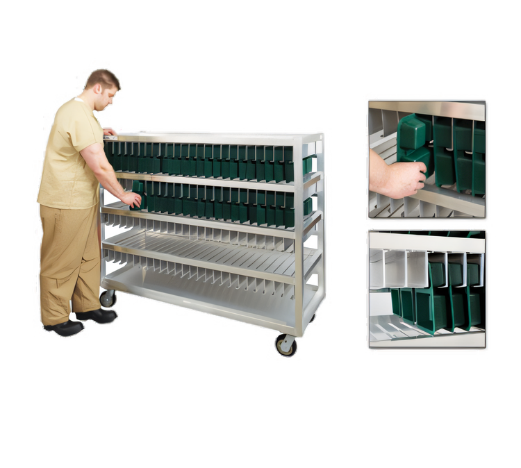 Product image #1 for New Age Mobile Flex Tray Drying Rack, 4 Tray Levels, Aluminum
