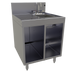 Thumbnail image #1 for Glastender Underbar Wet Waste Sink Cabinet Base with Open Front, Left Drainboard, Right Bowl