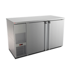 Thumbnail image #1 for Micro Matic USA Pro-Line MBB58S-E Two-Section Back Bar Cooler, 59.5 in, 23.7 cu ft, Stainless Steel, Solid Doors