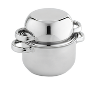 American Metalcraft Stainless Steel 64 oz. Mussel Server with Lid