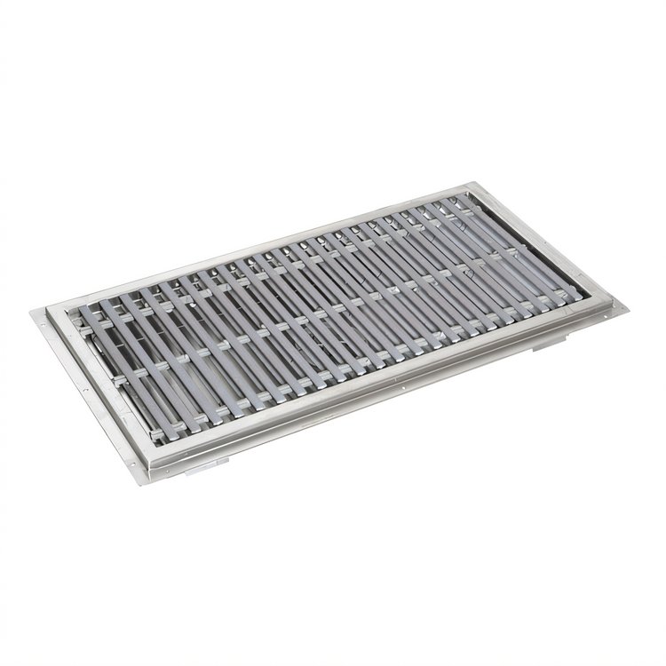 Product image #1 for John Boos 96-Inch x 24-Inch 4-Inch Deep Stainless Steel Floor Trough with Subway-Style Fiberglass Grating