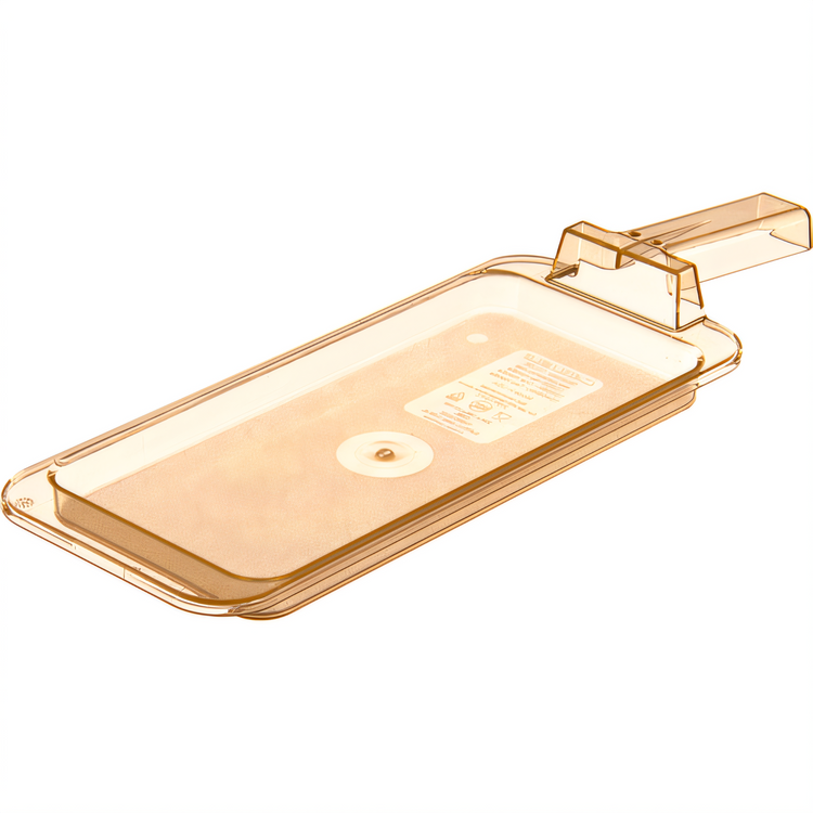 Product image #1 for StorPlus High Heat 1/3 Size Single-Handle Hot Food Pan, 7/8-Inch Deep, Amber Polyethersulfone