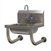 Thumbnail image #1 for Advance Tabco Wall Mounted Hand Sink with 14 x 10 x 5 Inch Bowl, Gooseneck Faucet and Tubular Support
